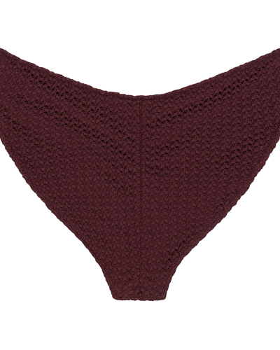 Montce Maroon Crochet Added Coverage Lulu Bottom