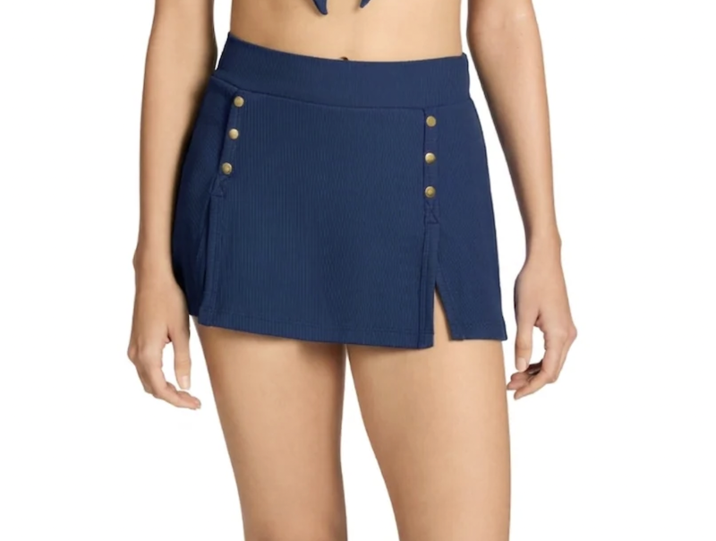 Robin Piccone Amy Swim Skirt Navy or Black - Image 2